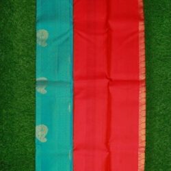 Kanchi sky blue Silk Saree with mango butis