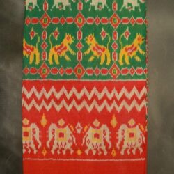 Pochampally Green color DOUBLE IKKAT silk saree