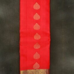 rani  Pink Kanchi Silk Saree with zari buttis
