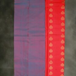 rani  Pink Kanchi Silk Saree with zari buttis