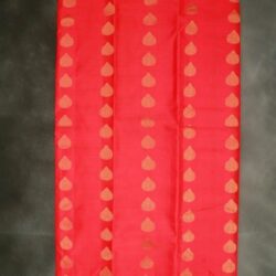rani  Pink Kanchi Silk Saree with zari buttis