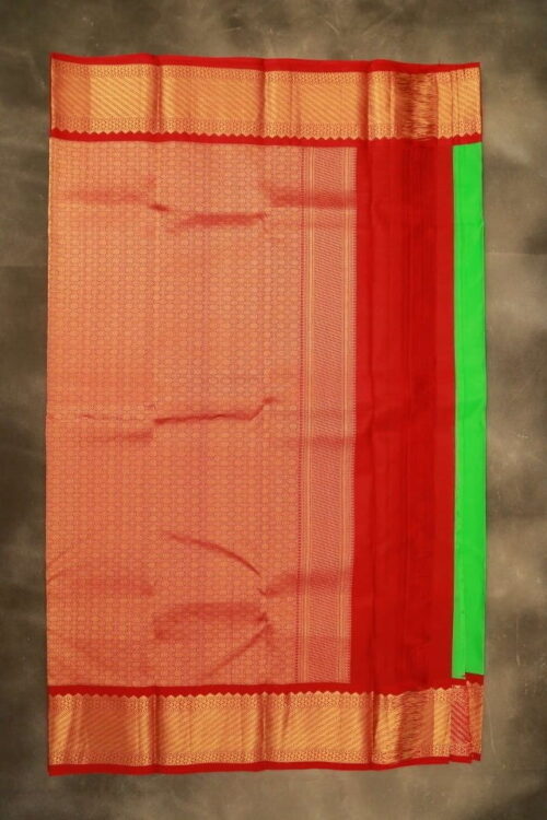 KANCHI Green color  Silk Saree with  butis design