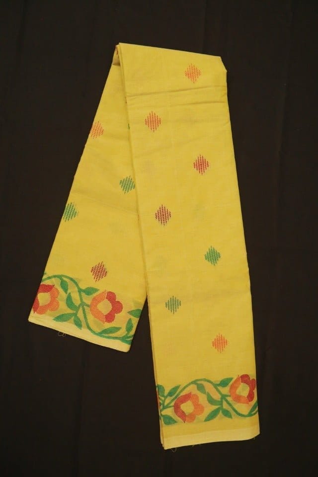 Beautiful Oraganja  methi color  Cotton saree- 17