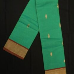 Attractive Kanchi Cotton rama green Saree-15