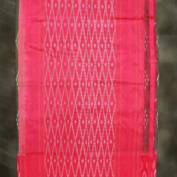 pochampalli Ash color  DOUBLE IKKAT Silk saree