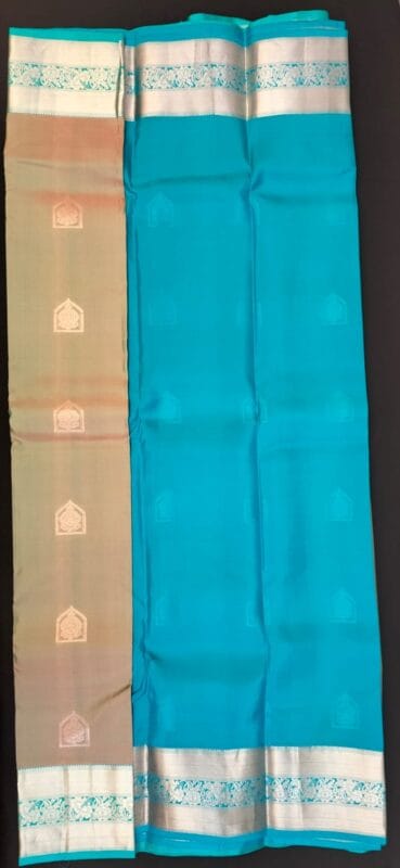 kanchi pastal color silk saree