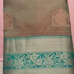 kanchi pastal color silk saree
