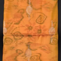 Silk Saree -Ikkat-yellow color -kaddi border