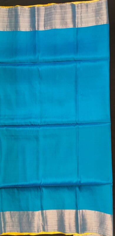 Silk Saree -Ikkat-yellow color -kaddi border