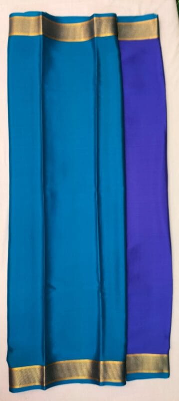 Mysore silk sky Blue color saree