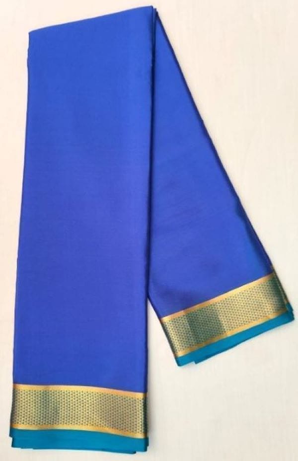 Mysore silk sky Blue color saree