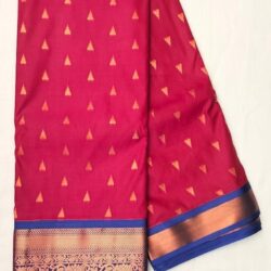 kanchi Semi silk red color saree