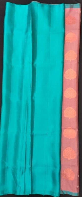 jsm-ss-8c Kanchi Pure Choclate color Silk Saree-8