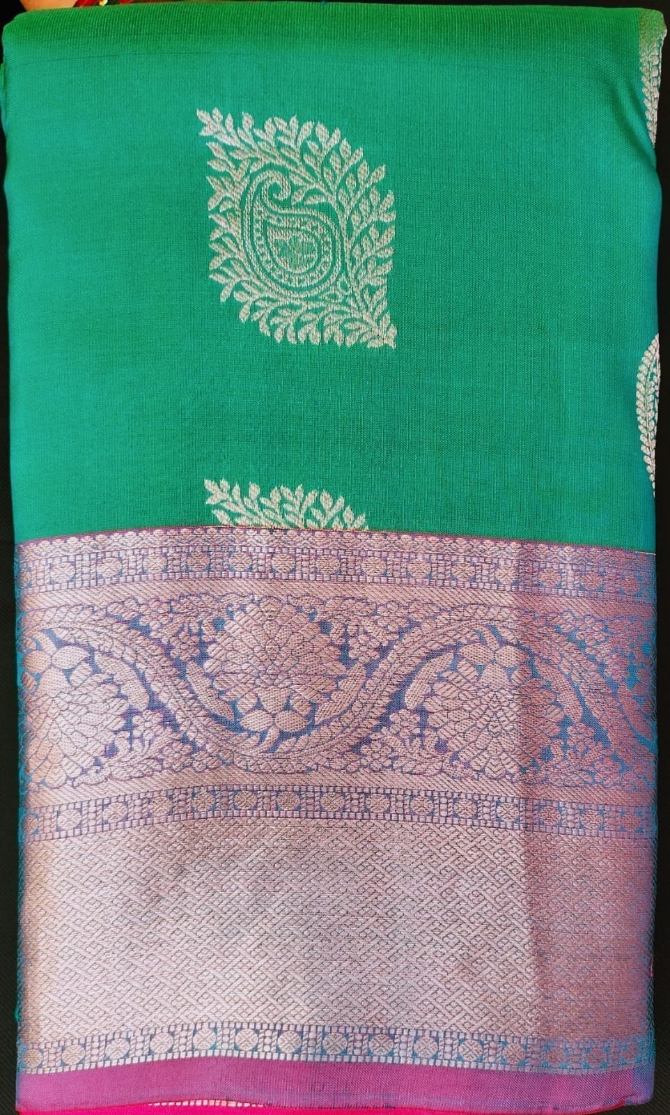 kanchi Rama green  silk saree