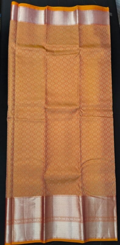 Kanchi Orange and yellow silk saree