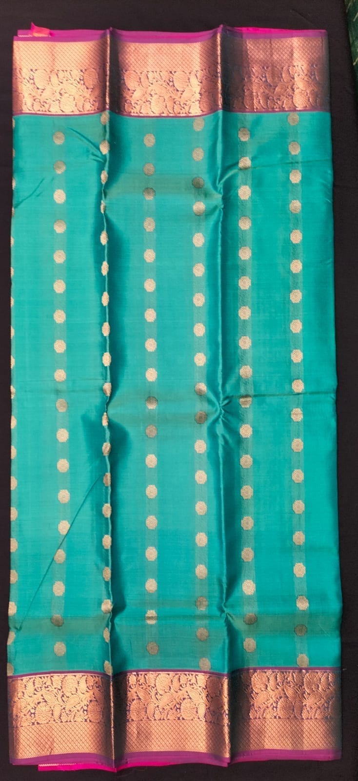 Kanchi ANanda blue silk saree